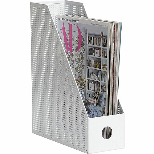 U Brands Perforated Magazine Holder White - Metal - 1 Each (5716U0106)