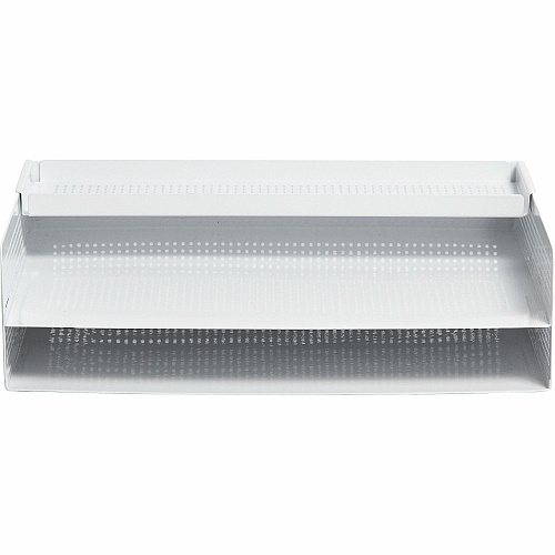 U Brands Perforated Paper Tray 3.30" Height x 12.10" Width x 9.50" Depth - Durable - White - Metal - 1 Each (5718U0106)