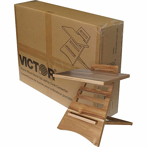 Victor High Rise Laptop Riser 10 lb Load Capacity - 16.50" Height x 17" Width - Acacia Wood - Natural (DC150A)