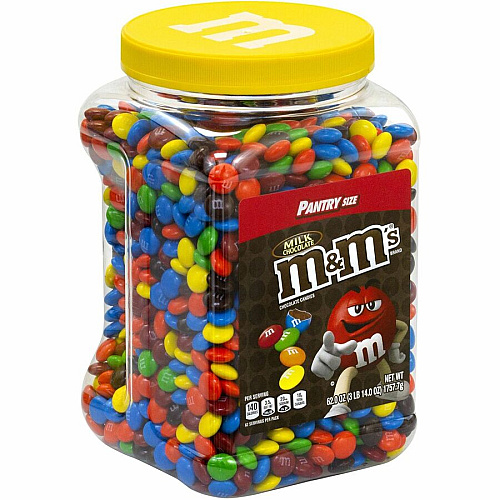 M&M's Plain Milk Chocolate Candies Milk Chocolate - 3.87 lb - 1 Carton (20900059)