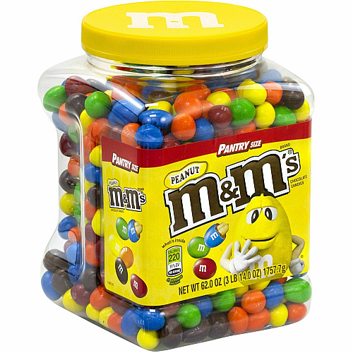 M&M's Peanut Chocolate Candies Milk Chocolate Peanut - 3.87 lb - 1 Carton (20900060)