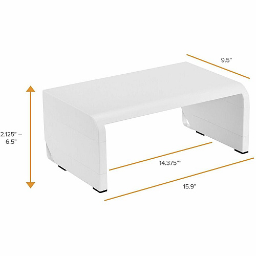 Stanley-Bostitch Adjustable Monitor Stand Up to 30" Screen Support - 25 lb Load Capacity - White (KTSTANDWHT)