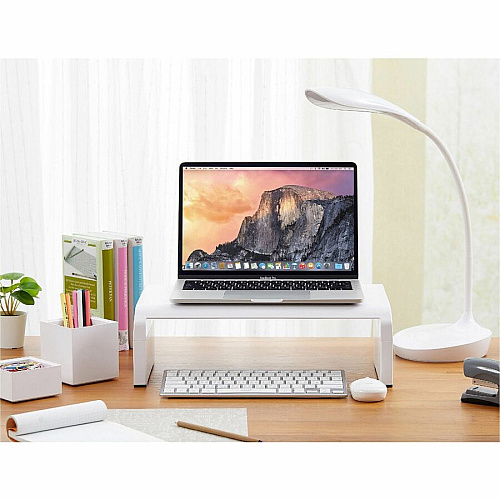 Stanley-Bostitch Adjustable Monitor Stand Up to 30" Screen Support - 25 lb Load Capacity - White (KTSTANDWHT)