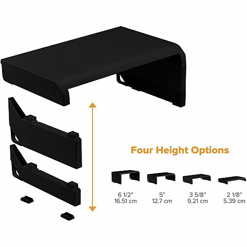 Stanley-Bostitch Adjustable Monitor Stand Up to 30" Screen Support - 25 lb Load Capacity - Black (KTSTANDBLK)