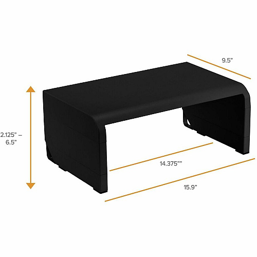Stanley-Bostitch Adjustable Monitor Stand Up to 30" Screen Support - 25 lb Load Capacity - Black (KTSTANDBLK)
