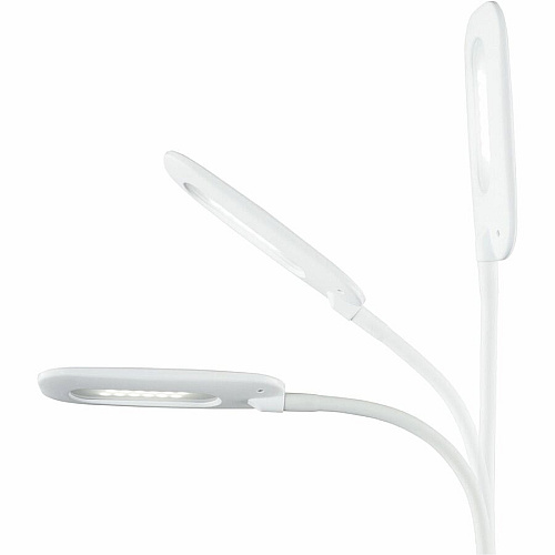 OttLite Flexible Soft Touch LED Desk Lamp 21.3" Height - LED Bulb - Flexible Neck, Flexible, Adjustable Brightness, Touch-activated - Desk Mountable - White - for Office, Crafting, Table, Dorm Room - 1 Each (CSR3008CSHPR)