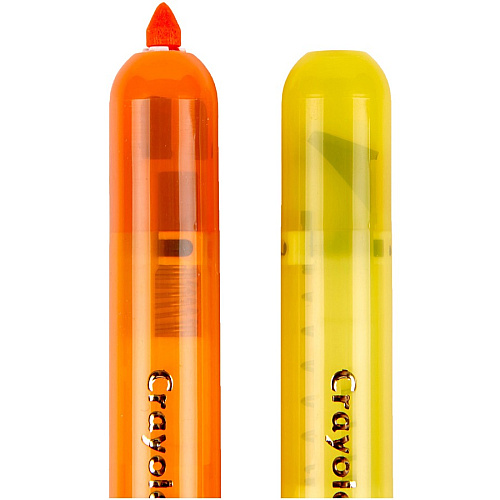 Crayola Marker 4 mm Chisel, Conical Marker Point - Retractable - Washable - Assorted Ink - Water Based - Assorted Plastic Barrel - 10 / Pack (588370)