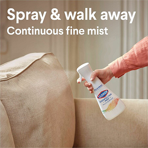 Clorox Disinfecting, Sanitizing, and Antibacterial Mist 16 fl oz (0.5 quart) - Eucalyptus Peppermint Scent - Non-aerosol, Bleach-free - White - 1 Each (60156)