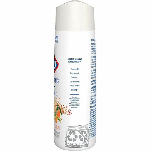 Clorox Disinfecting, Sanitizing, and Antibacterial Mist 16 fl oz (0.5 quart) - Lemongrass Mandarin Scent - Non-aerosol, Bleach-free - White - 1 Each (60155)