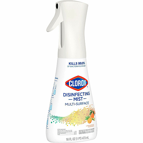Clorox Disinfecting, Sanitizing, and Antibacterial Mist 16 fl oz (0.5 quart) - Lemongrass Mandarin Scent - Non-aerosol, Bleach-free - White - 1 Each (60151)