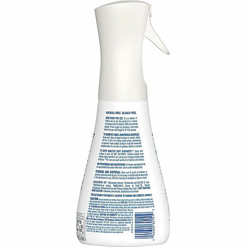 Clorox Disinfecting, Sanitizing, and Antibacterial Mist 16 fl oz (0.5 quart) - Lemongrass Mandarin Scent - Non-aerosol, Bleach-free - White - 1 Each (60151)