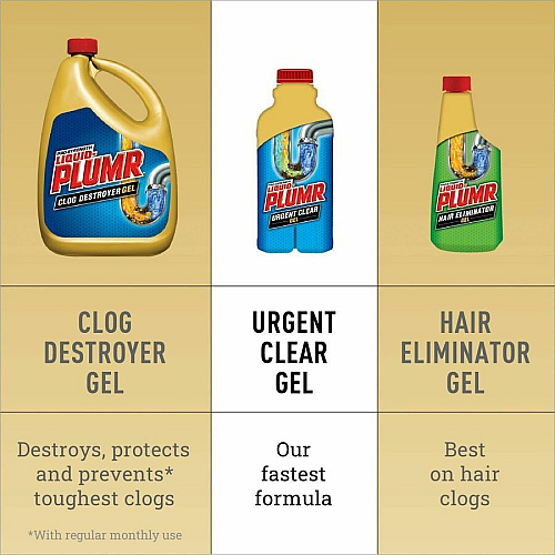 Liquid Plumr Liquid-Plumr Urgent Clear Pro-Strength Clog Remover 17 fl oz (0.5 quart) - Blue Bottle - 1 Each (30548)