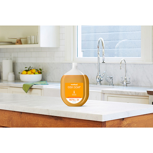 Method&reg; Liquid Dish Soap Refill, Clementine Scent, 54-oz. Bottle 54 fl oz (1.7 quart) - Clementine Scent - Orange - 1 Each (328103)