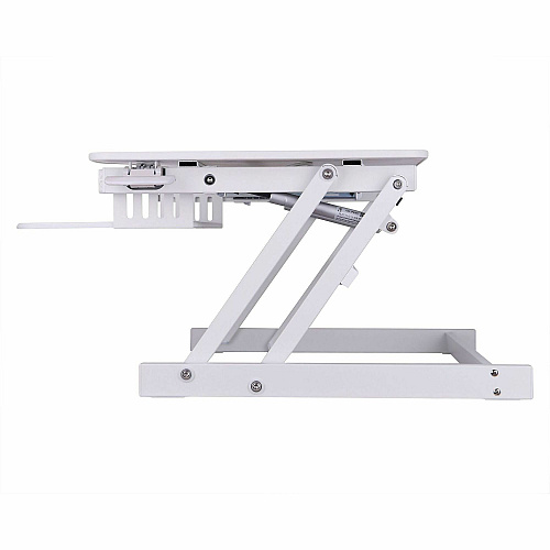 Rocelco DADR 37.4" Deluxe Adjustable Desk Riser 17" Height x 37" Width - Desk - White - For Monitor, Notebook, Office, Workstation, Medical, Home Office, Student, Keyboard - Sit-stand, Sturdy, Ergonomic, Keyboard Tray, Grommet, Cable Management,  (RDADRW)