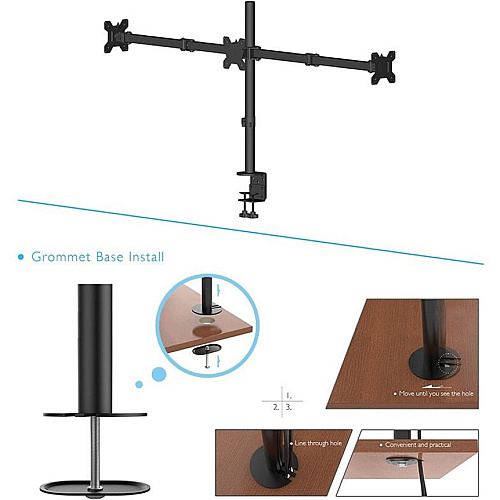 Rocelco RDM3 Desk Mount for LCD Monitor, LED Monitor, Display Stand
