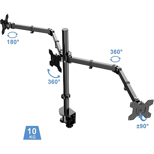 Rocelco RDM3 Desk Mount for LCD Monitor, LED Monitor, Display Stand