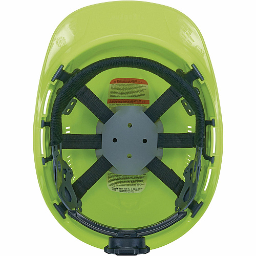 Ergodyne 8966 Lightweight Cap-Style Hard Hat Recommended for: Head, Construction, Oil & Gas, Forestry, Mining, Utility, Industrial - Sun, Rain Protection - Strap Closure - High-density Polyethylene (HDPE) - Lime - Lightweight, Cap Style, Adjustabl (60224)
