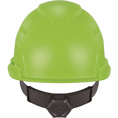 Ergodyne 8966 Lightweight Cap-Style Hard Hat Recommended for: Head, Construction, Oil & Gas, Forestry, Mining, Utility, Industrial - Sun, Rain Protection - Strap Closure - High-density Polyethylene (HDPE) - Lime - Lightweight, Cap Style, Adjustabl (60224)