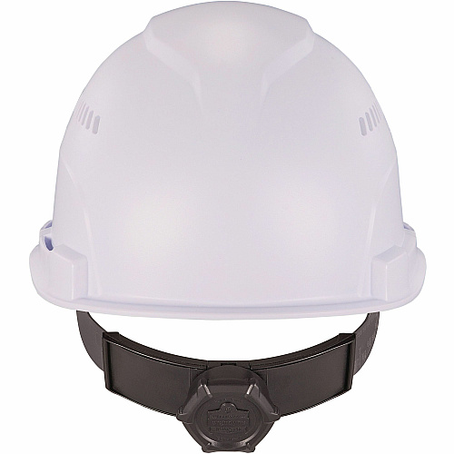 Ergodyne 8966 Lightweight Cap-Style Hard Hat Recommended for: Head, Construction, Oil & Gas, Forestry, Mining, Utility, Industrial - Sun, Rain Protection - Strap Closure - High-density Polyethylene (HDPE) - White - Lightweight, Cap Style, Adjustab (60223)