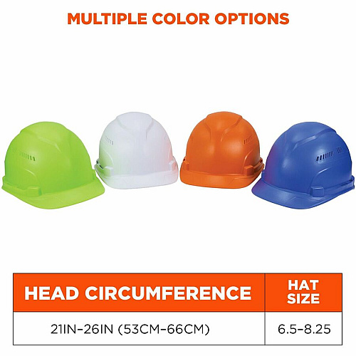 Ergodyne 8966 Lightweight Cap-Style Hard Hat Recommended for: Head, Construction, Oil & Gas, Forestry, Mining, Utility, Industrial - Sun, Rain Protection - Strap Closure - High-density Polyethylene (HDPE) - Blue - Lightweight, Cap Style, Adjustabl (60271)