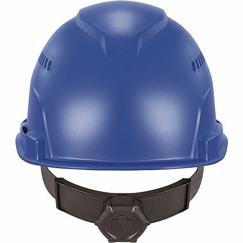 Ergodyne 8966 Lightweight Cap-Style Hard Hat Recommended for: Head, Construction, Oil & Gas, Forestry, Mining, Utility, Industrial - Sun, Rain Protection - Strap Closure - High-density Polyethylene (HDPE) - Blue - Lightweight, Cap Style, Adjustabl (60271)