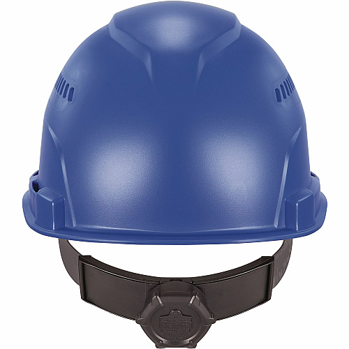 Ergodyne 8966 Lightweight Cap-Style Hard Hat Recommended for: Head, Construction, Oil & Gas, Forestry, Mining, Utility, Industrial - Sun, Rain Protection - Strap Closure - High-density Polyethylene (HDPE) - Blue - Lightweight, Cap Style, Adjustabl (60271)