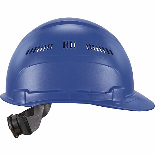 Ergodyne 8966 Lightweight Cap-Style Hard Hat Recommended for: Head, Construction, Oil & Gas, Forestry, Mining, Utility, Industrial - Sun, Rain Protection - Strap Closure - High-density Polyethylene (HDPE) - Blue - Lightweight, Cap Style, Adjustabl (60271)