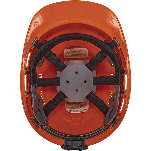 Ergodyne 8966 Lightweight Cap-Style Hard Hat Recommended for: Head, Construction, Oil & Gas, Forestry, Mining, Utility, Industrial - Sun, Rain Protection - Strap Closure - High-density Polyethylene (HDPE) - Orange - Lightweight, Cap Style, Adjusta (60270)