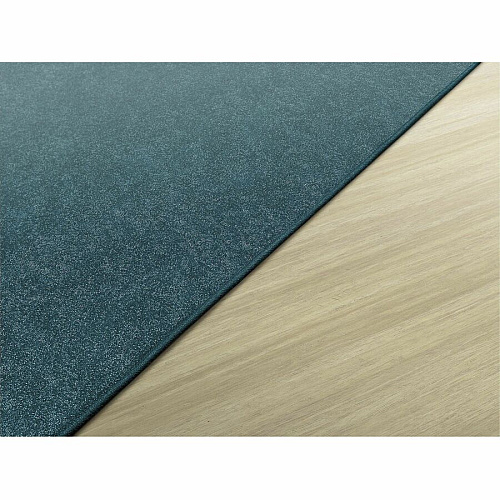 Flagship Carpets Amerisoft Solid Color Rug 48" Length x 72" Width - Rectangle - Marine Blue - Polyester, Nylon - 1 Each (TS22MB)