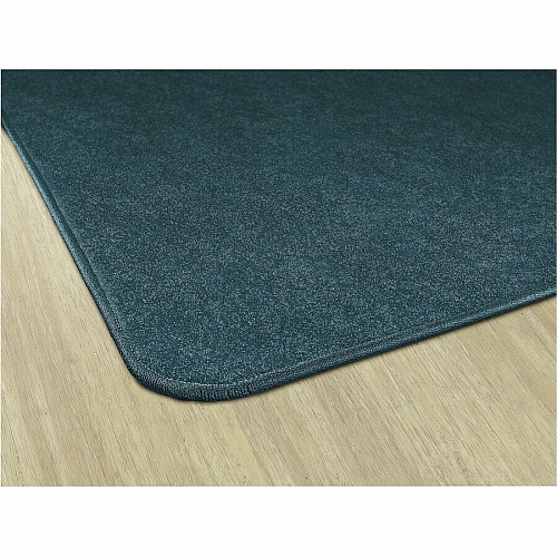 Flagship Carpets Amerisoft Solid Color Rug 48" Length x 72" Width - Rectangle - Marine Blue - Polyester, Nylon - 1 Each (TS22MB)