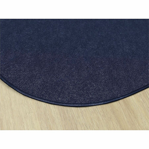 Flagship Carpets Amerisoft Solid Color Rug 12 ft Length x 90" Width - Oval - Navy Blue - Nylon, Polyester - 1 Each (TS45NY)