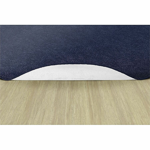 Flagship Carpets Amerisoft Solid Color Rug 72" Diameter - Round - Navy Blue - Nylon, Polyester - 1 Each (TS27NY)