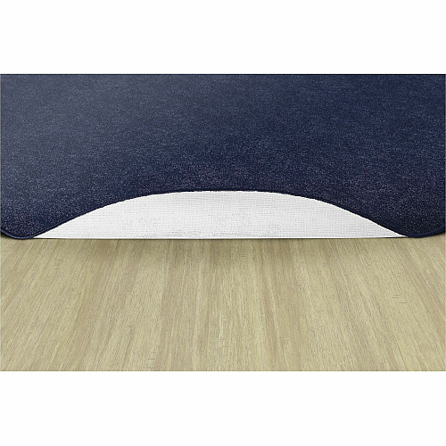 Flagship Carpets Amerisoft Solid Color Rug 72" Diameter - Round - Navy Blue - Nylon, Polyester - 1 Each (TS27NY)