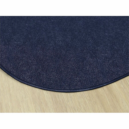Flagship Carpets Amerisoft Solid Color Rug 72" Diameter - Round - Navy Blue - Nylon, Polyester - 1 Each (TS27NY)