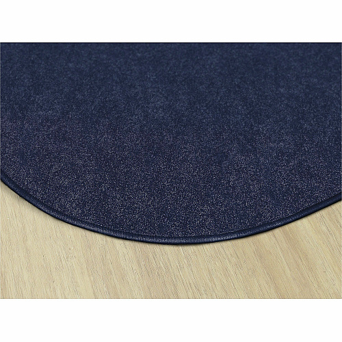 Flagship Carpets Amerisoft Solid Color Rug 72" Diameter - Round - Navy Blue - Nylon, Polyester - 1 Each (TS27NY)