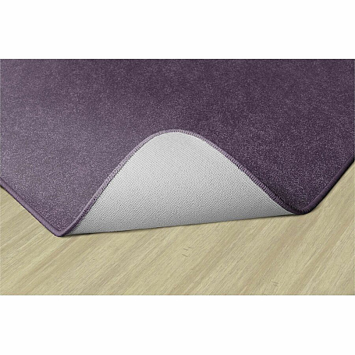 Flagship Carpets Amerisoft Solid Color Rug 48" Length x 72" Width - Rectangle - Purple - Polyester, Nylon - 1 Each (TS22PP)