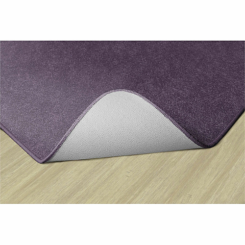 Flagship Carpets Amerisoft Solid Color Rug 48" Length x 72" Width - Rectangle - Purple - Polyester, Nylon - 1 Each (TS22PP)