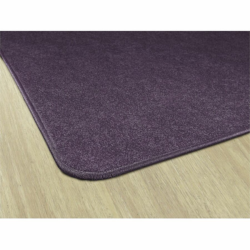 Flagship Carpets Amerisoft Solid Color Rug 48" Length x 72" Width - Rectangle - Purple - Polyester, Nylon - 1 Each (TS22PP)