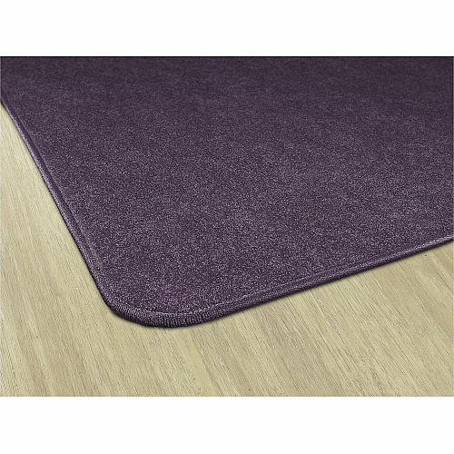Flagship Carpets Amerisoft Solid Color Rug 48" Length x 72" Width - Rectangle - Purple - Polyester, Nylon - 1 Each (TS22PP)