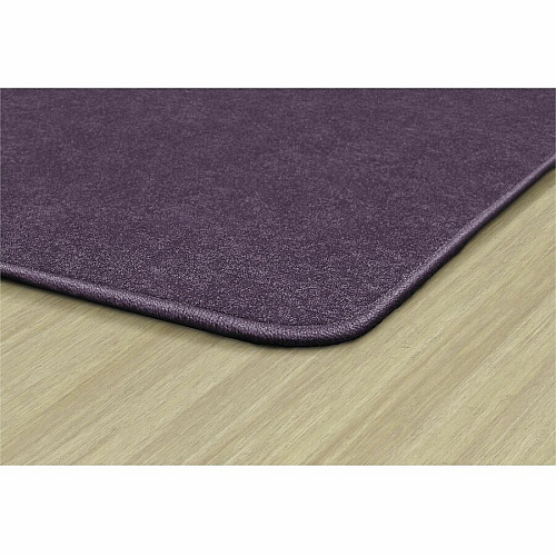Flagship Carpets Amerisoft Solid Color Rug 48" Length x 72" Width - Rectangle - Purple - Polyester, Nylon - 1 Each (TS22PP)