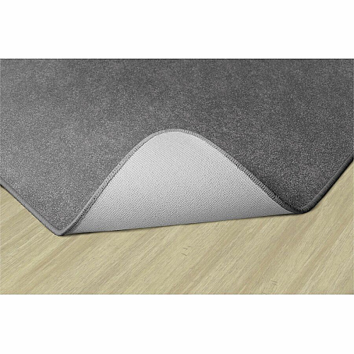 Flagship Carpets Amerisoft Solid Color Rug 12 ft Length x 12 ft Width - Square - Gray - Nylon, Polyester - 1 Each (TS70GY)