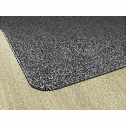 Flagship Carpets Amerisoft Solid Color Rug 12 ft Length x 12 ft Width - Square - Gray - Nylon, Polyester - 1 Each (TS70GY)