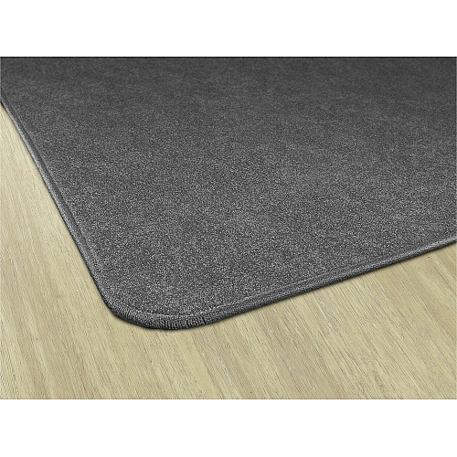 Flagship Carpets Amerisoft Solid Color Rug 15 ft Length x 12 ft Width - Rectangle - Gray - Nylon, Polyester - 1 Each (TS76GY)