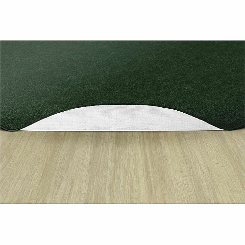 Flagship Carpets Amerisoft Solid Color Rug 12 ft Length x 90" Width - Oval - Emerald Green - Nylon, Polyester - 1 Each (TS45EG)