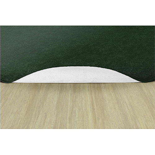 Flagship Carpets Amerisoft Solid Color Rug 12 ft Length x 90" Width - Oval - Emerald Green - Nylon, Polyester - 1 Each (TS45EG)