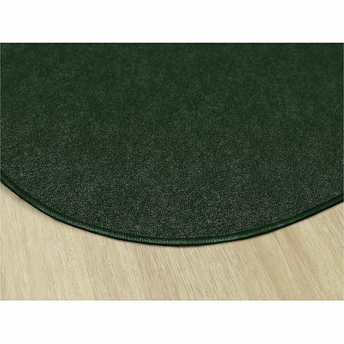 Flagship Carpets Amerisoft Solid Color Rug 12 ft Length x 90" Width - Oval - Emerald Green - Nylon, Polyester - 1 Each (TS45EG)