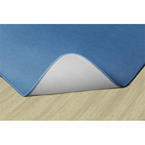Flagship Carpets Americolors Solid Color Rug Floor Rug - Traditional - 72" Length x 48" Width - Rectangle - Blue Bird - Nylon - 1 Each (BS22BB)