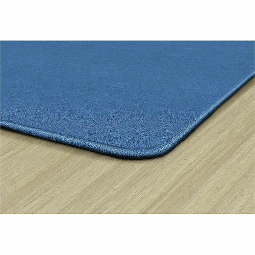 Flagship Carpets Americolors Solid Color Rug Floor Rug - Traditional - 72" Length x 48" Width - Rectangle - Blue Bird - Nylon - 1 Each (BS22BB)