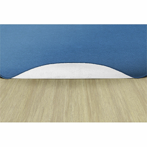 Flagship Carpets Ameristrong Solid Color Rug Floor Rug - Traditional - 72" Diameter - Round - Blue Bird - Nylon - 1 Each (BS27BB)