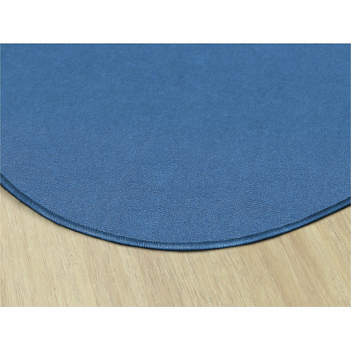 Flagship Carpets Ameristrong Solid Color Rug Floor Rug - Traditional - 72" Diameter - Round - Blue Bird - Nylon - 1 Each (BS27BB)